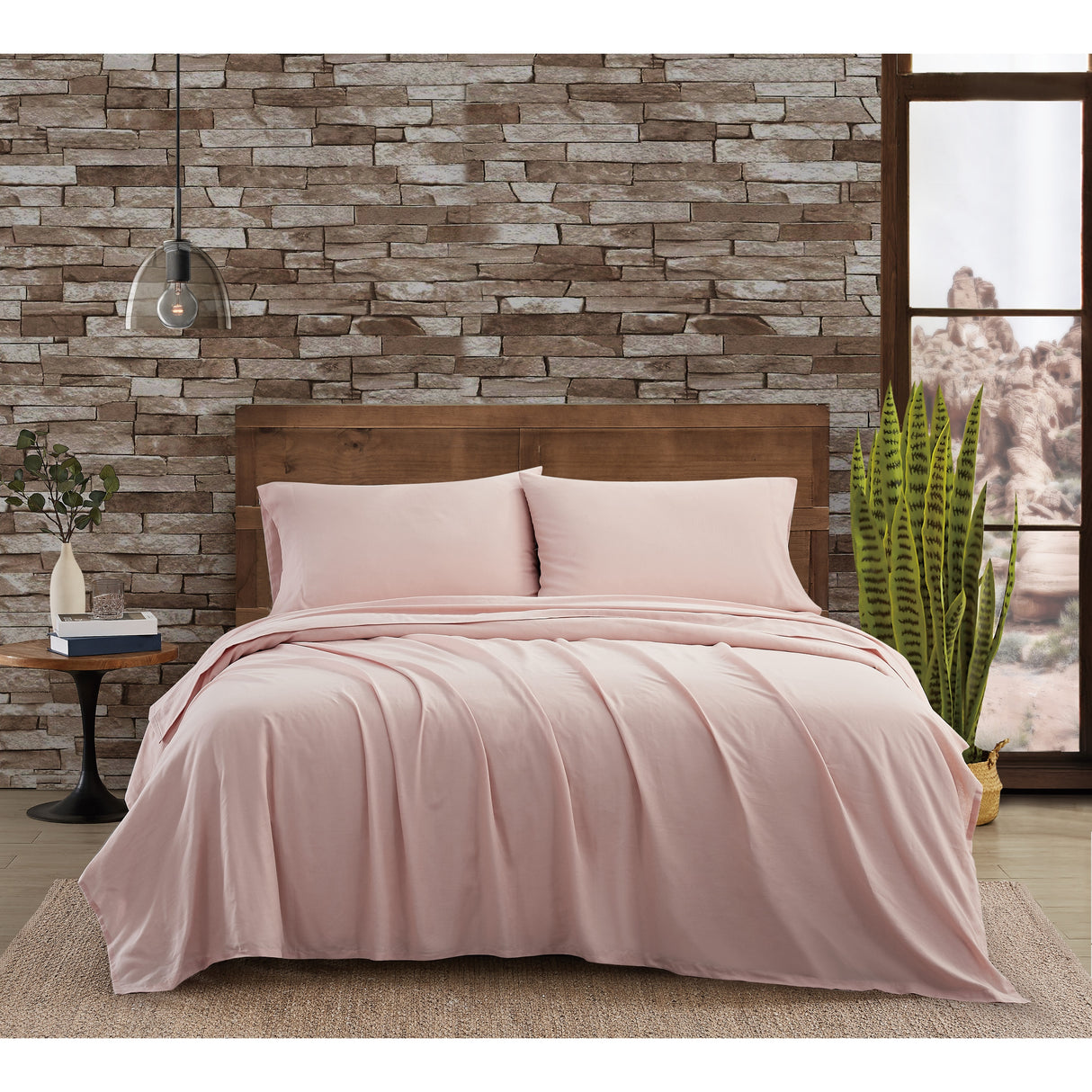 Frye Cotton Linen Blend 4 Piece Sheet Set