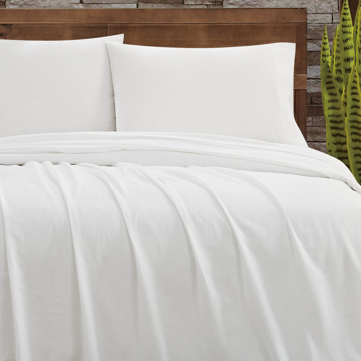 Frye Cotton Linen Blend 4 Piece Sheet Set