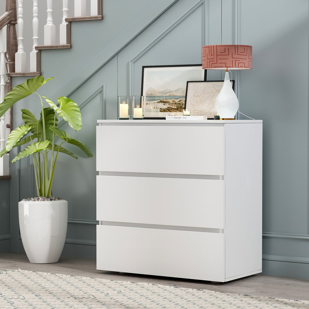 FUFU&GAGA 3-Drawer Dresser Can Be Used As Nightstand