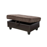 F&M 3 Piece Micro-fiber Sectional Sofa Set - Sofa Chaise & Ottoman