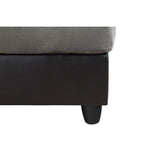 F&M 3 Piece Micro-fiber Sectional Sofa Set - Sofa Chaise & Ottoman