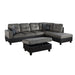 F&M 3 Piece Micro-fiber Sectional Sofa Set - Sofa Chaise & Ottoman