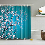 Fabric Bathroom Decor Shower Curtain Pink Blossom