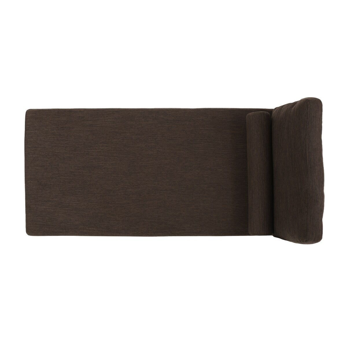 Fabric Chaise Lounges Single Sofa Chair Bed With Rolled Accent Pillow