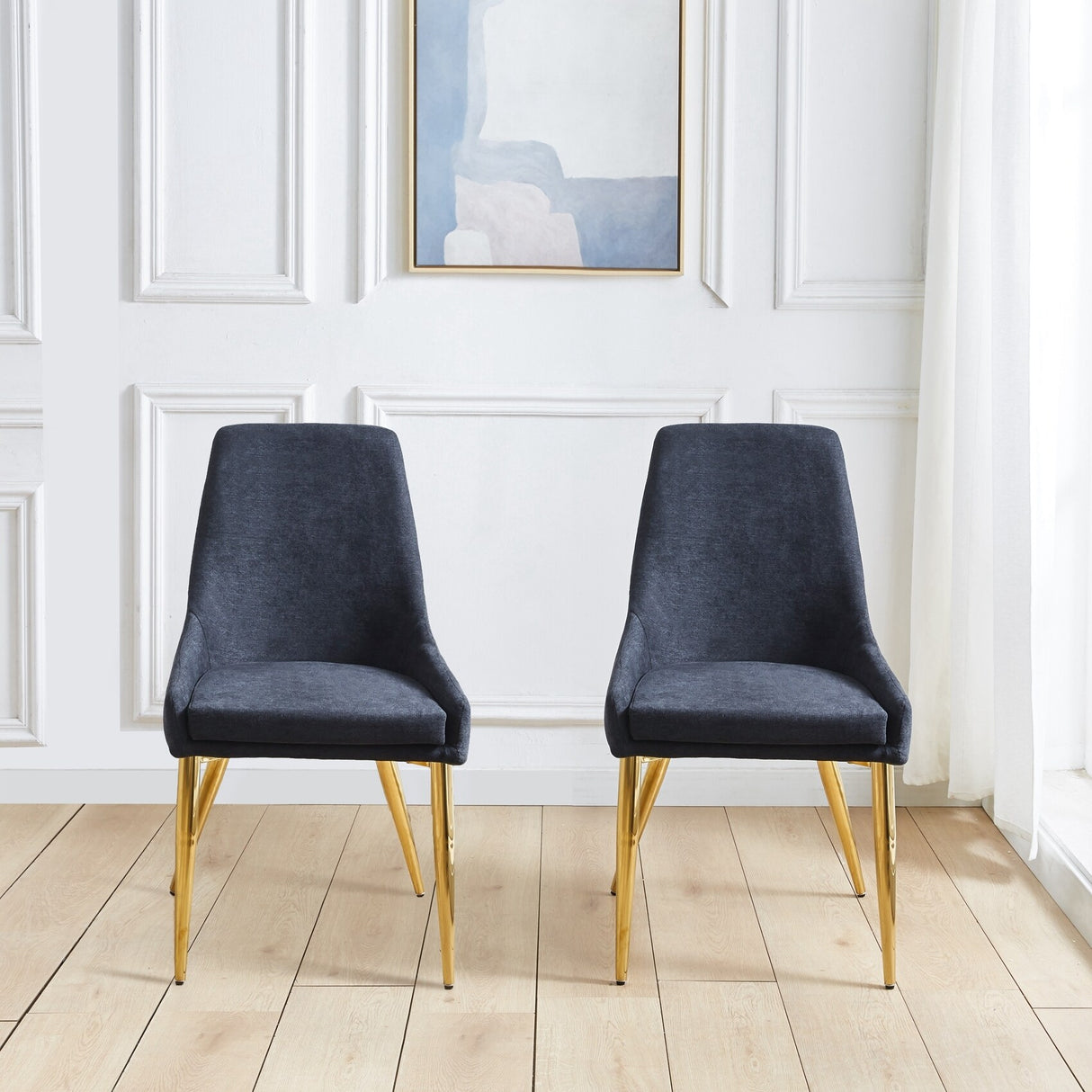 Fabric Dining Chairs Set of 2