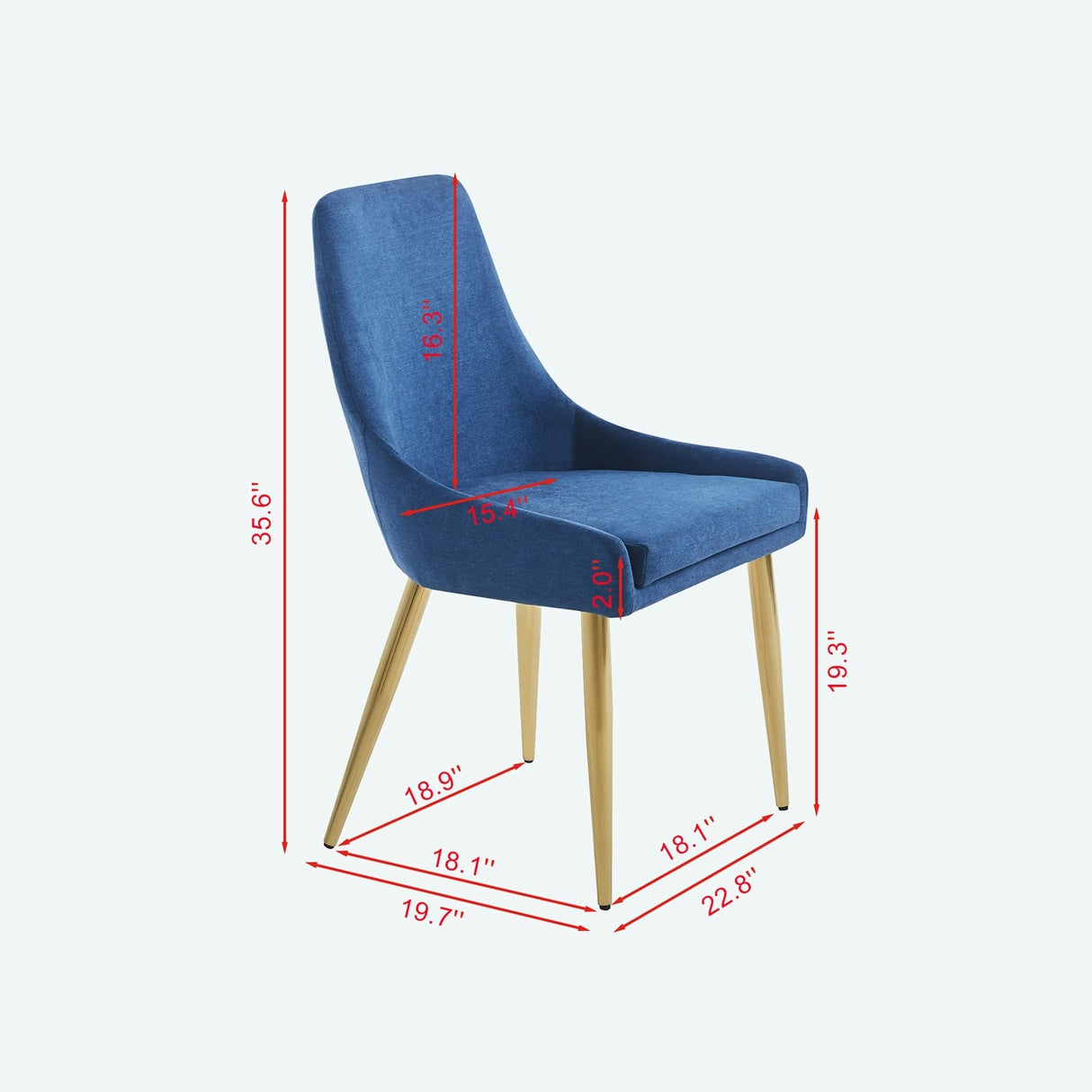 Fabric Dining Chairs Set of 2