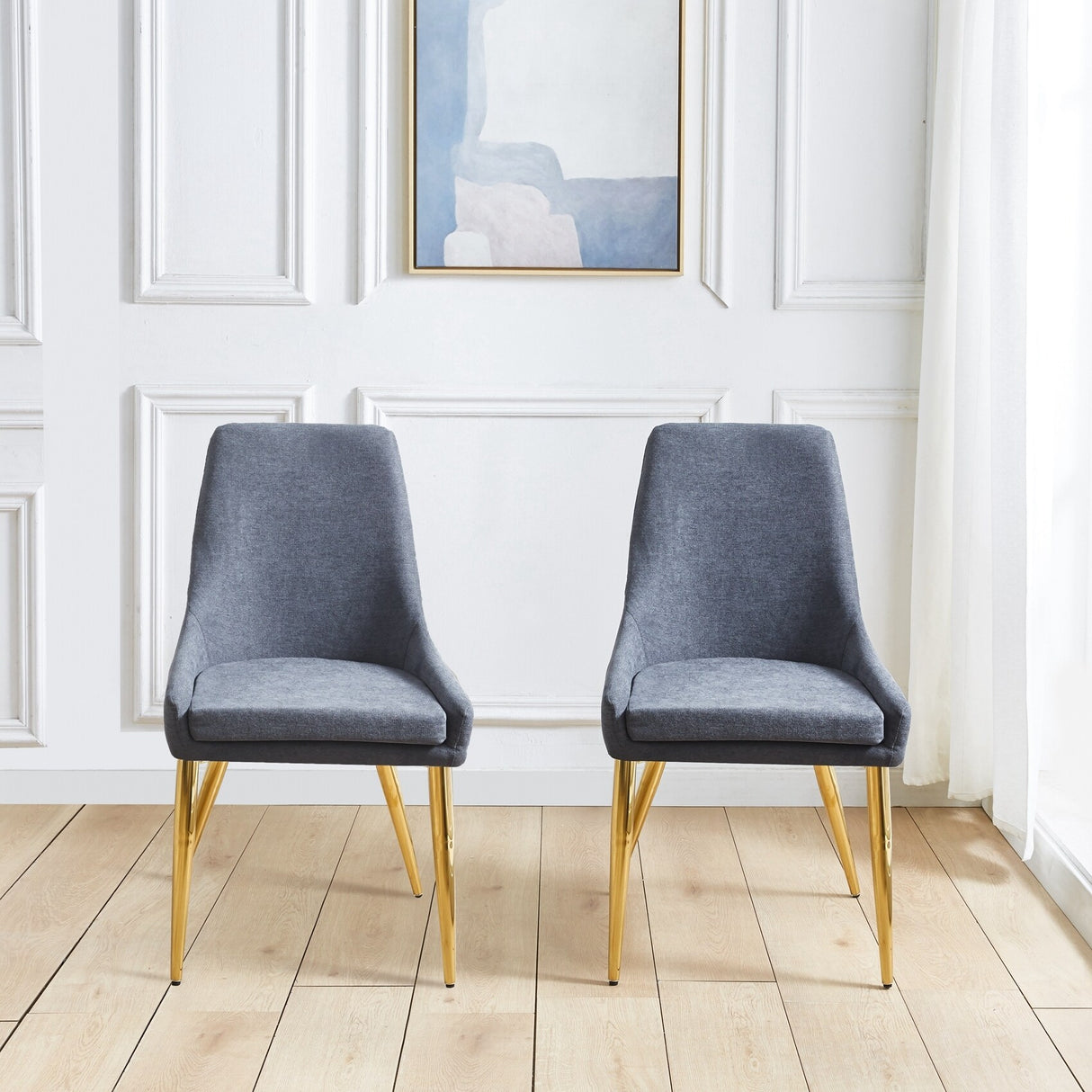 Fabric Dining Chairs Set of 2