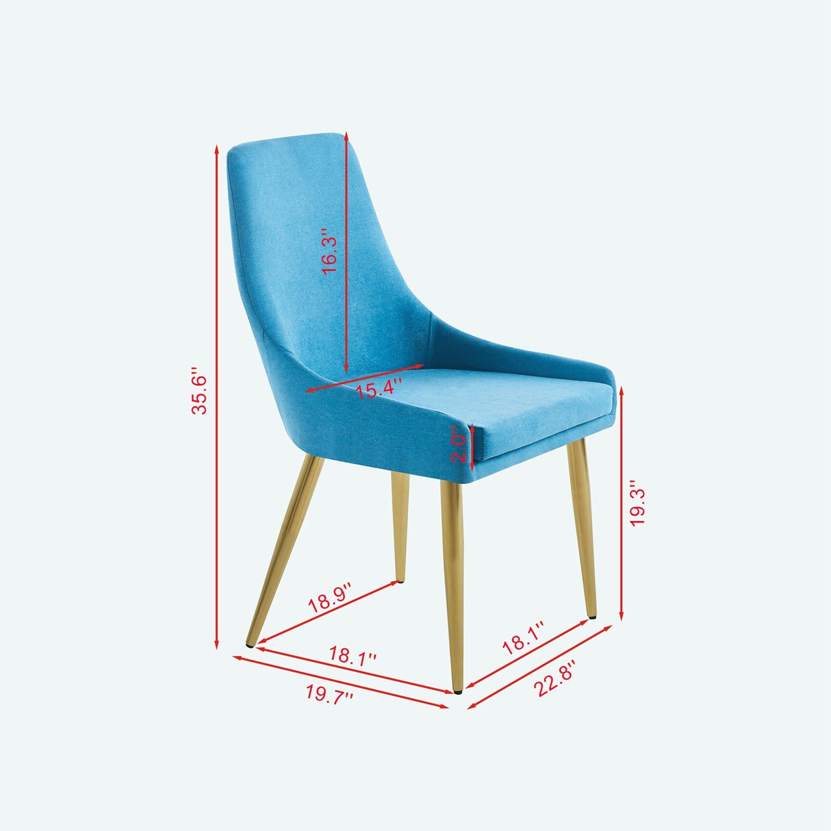 Fabric Dining Chairs Set of 2