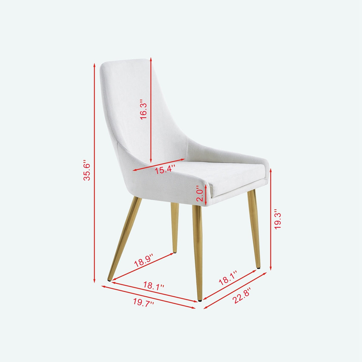 Fabric Dining Chairs Set of 2