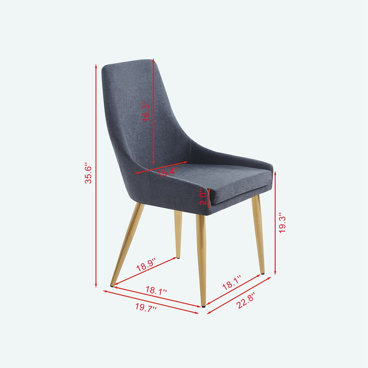 Fabric Dining Chairs Set of 2