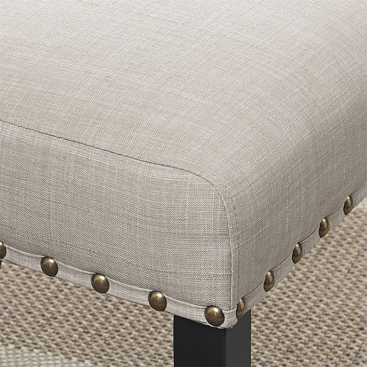 Fabric Dining Chairs with Nailhead Trim,Set of 2