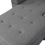 Fabric L Shape Sectional Sofa Set with Cup Holder, Pillows