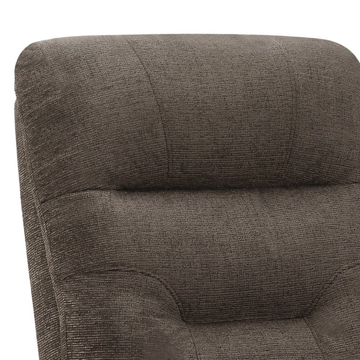 Fabric Power Lift Massage Chair with Tufted Stitched Accent, Brown