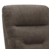 Fabric Power Lift Massage Chair with Tufted Stitched Accent, Brown
