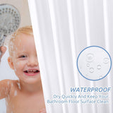 Fabric Shower Curtain Liner - Cloth for Bathroom, 60" W x 72" H, White