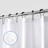 Fabric Shower Curtain Liner - Cloth for Bathroom, 60" W x 72" H, White
