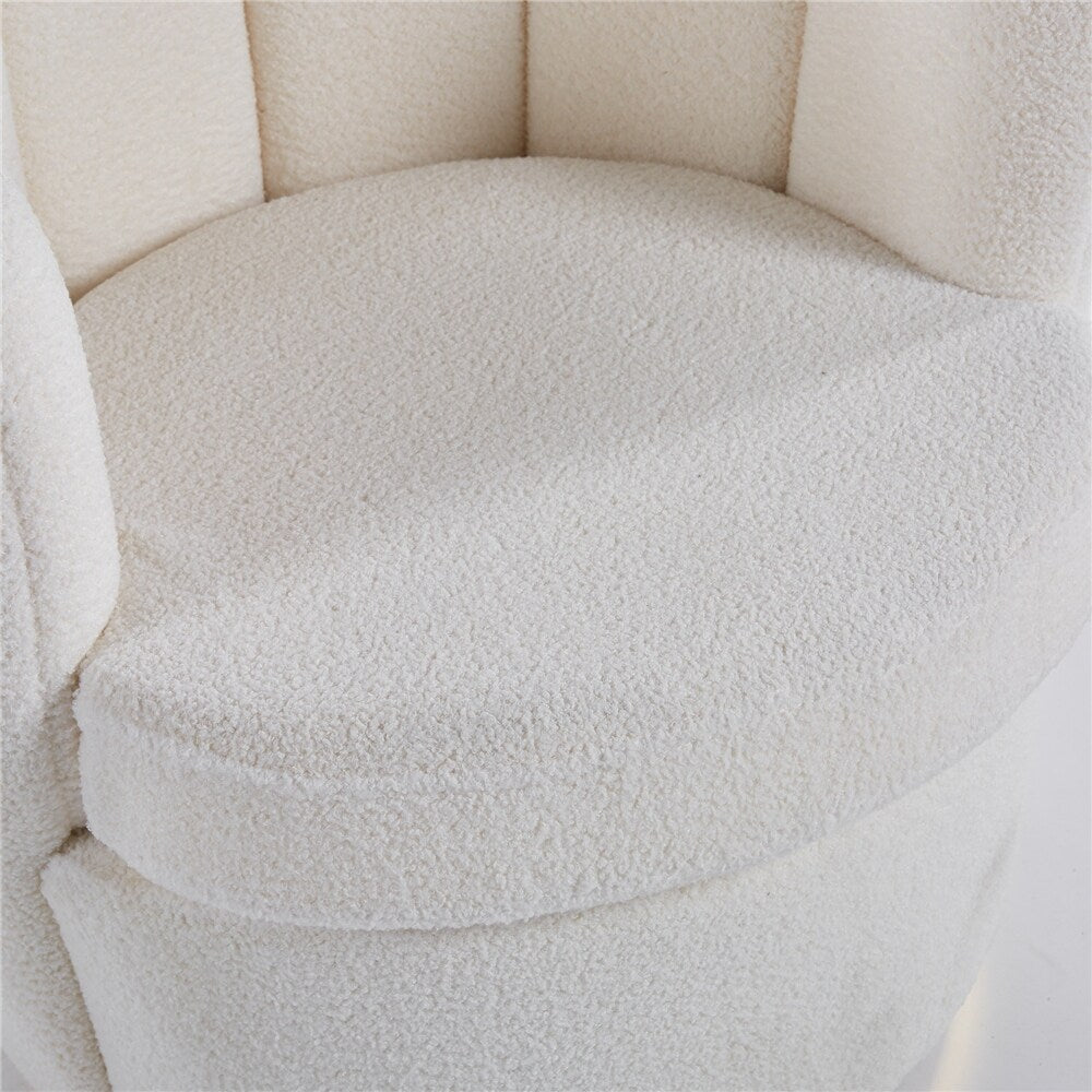 Fabric Swivel Accent Armchair Barrel Chair