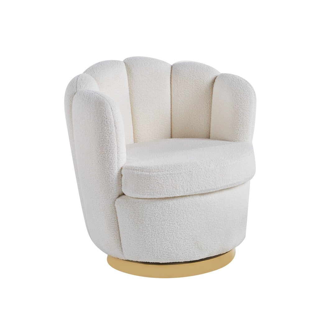 Fabric Swivel Accent Armchair Barrel Chair