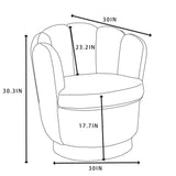 Fabric Swivel Accent Armchair Barrel Chair