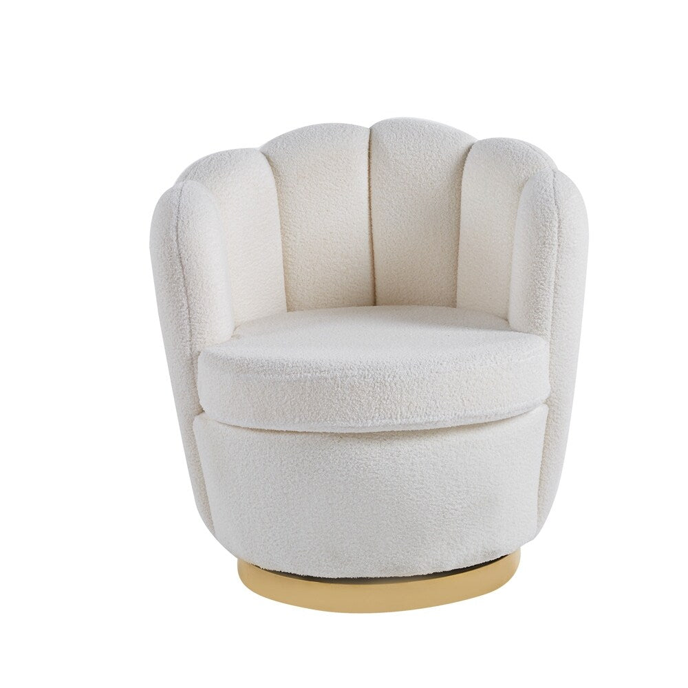 Fabric Swivel Accent Armchair Barrel Chair