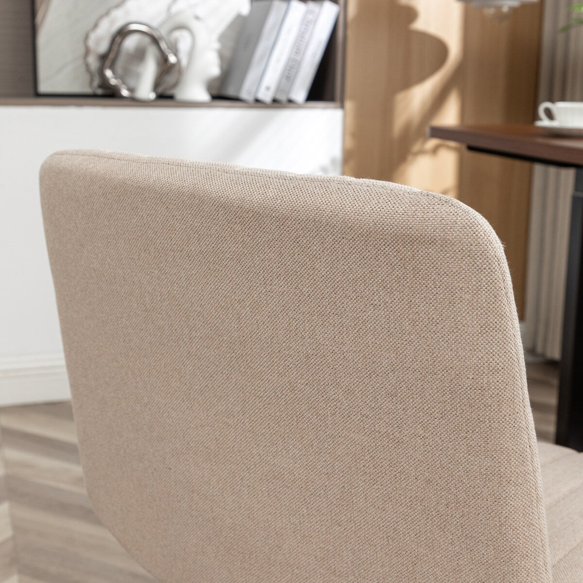 Fabric Swivel Office Chair, Solid Back, 360°Swivel, Height Adjustable