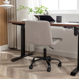 Fabric Swivel Office Chair, Solid Back, 360°Swivel, Height Adjustable