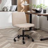 Fabric Swivel Office Chair, Solid Back, 360°Swivel, Height Adjustable