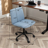 Fabric Swivel Office Chair, Solid Back, 360°Swivel, Height Adjustable