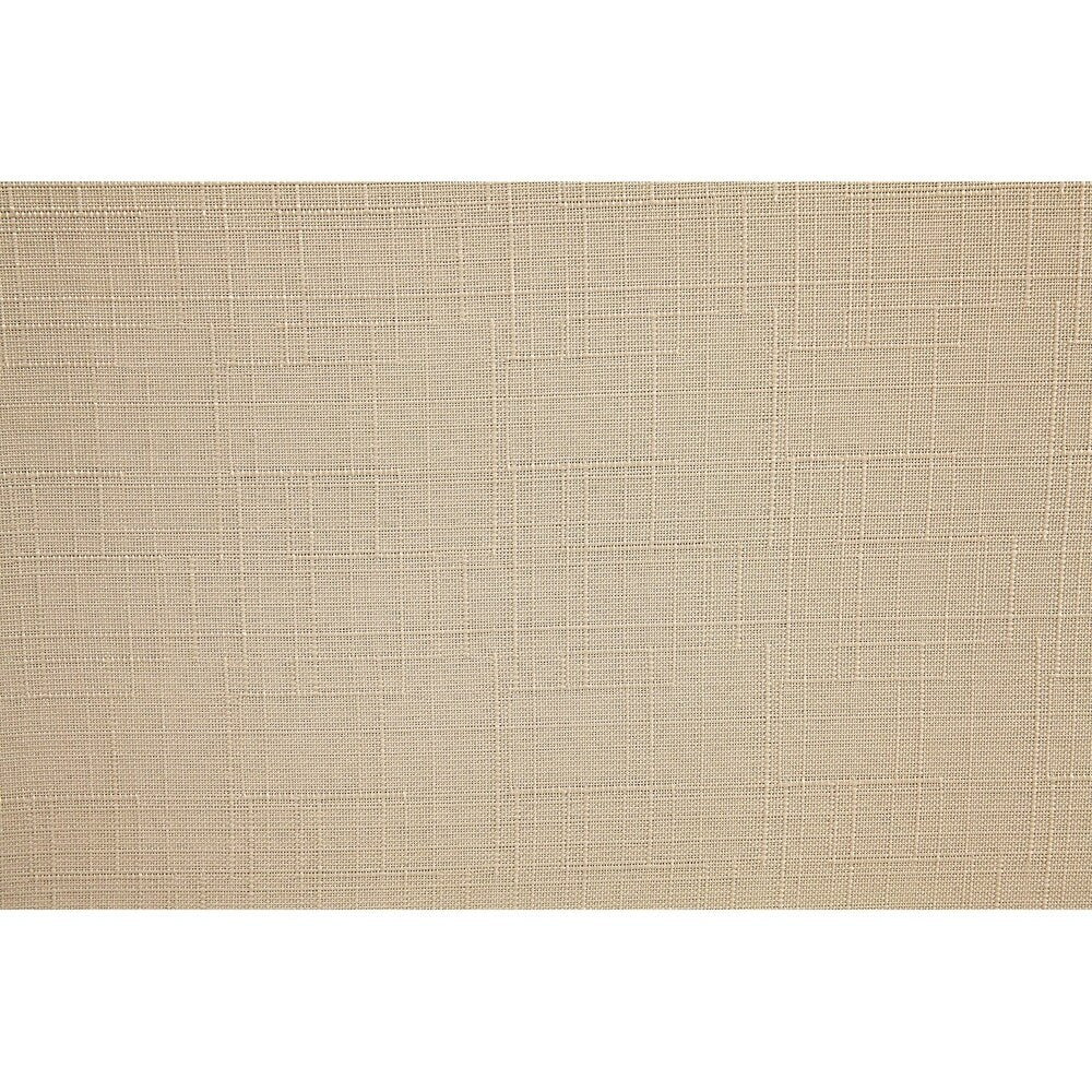 Fabric Upholstered Eastern King Size Bed with Vertical Stiches, Beige