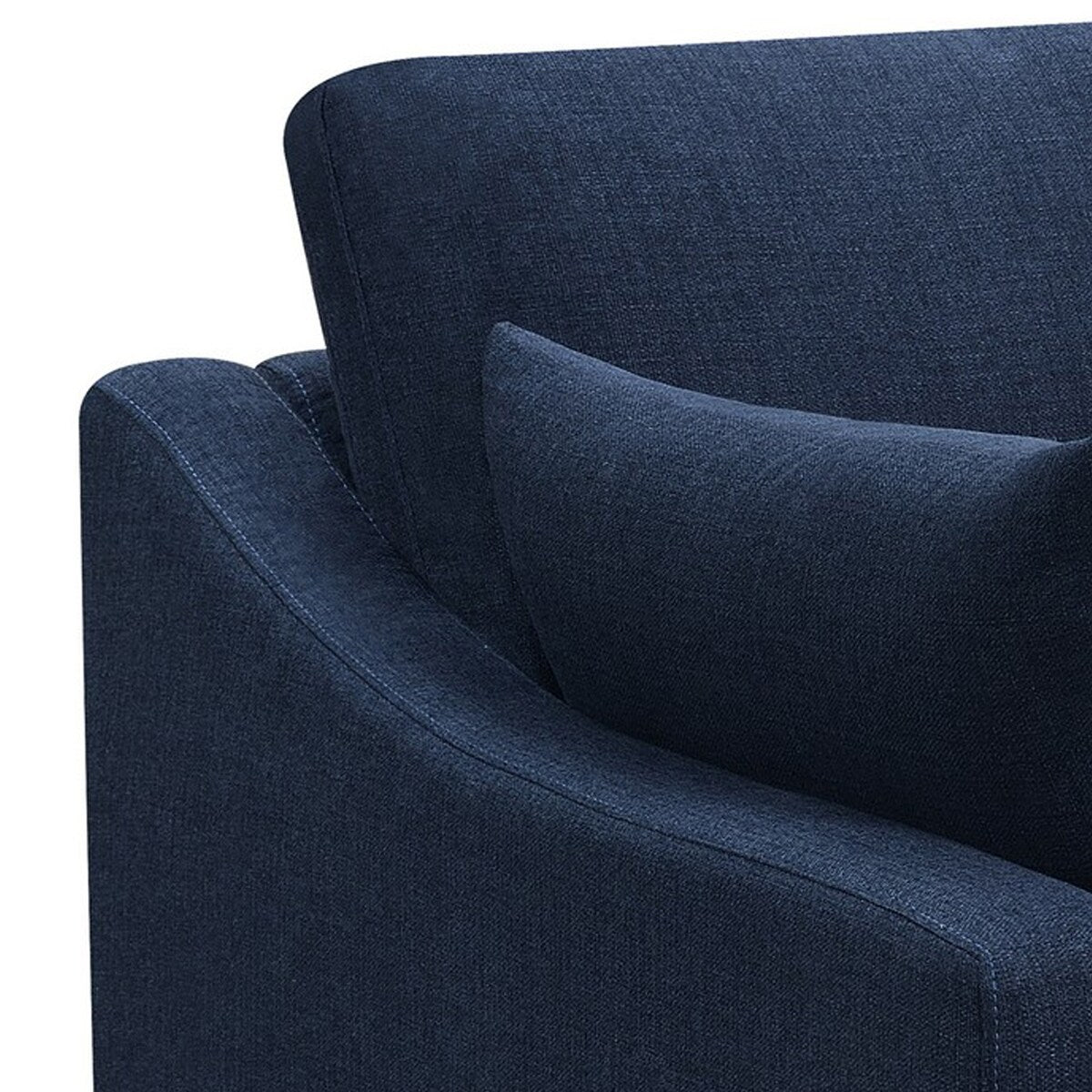 Fabric Upholstered Power Recliner Chair with Lumbar Side Pillows, Blue