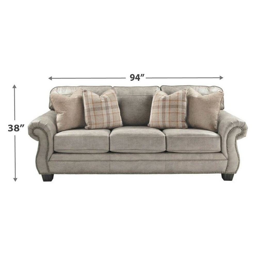 Fabric Upholstered Queen Sofa Sleeper with Tapered Legs, Gray