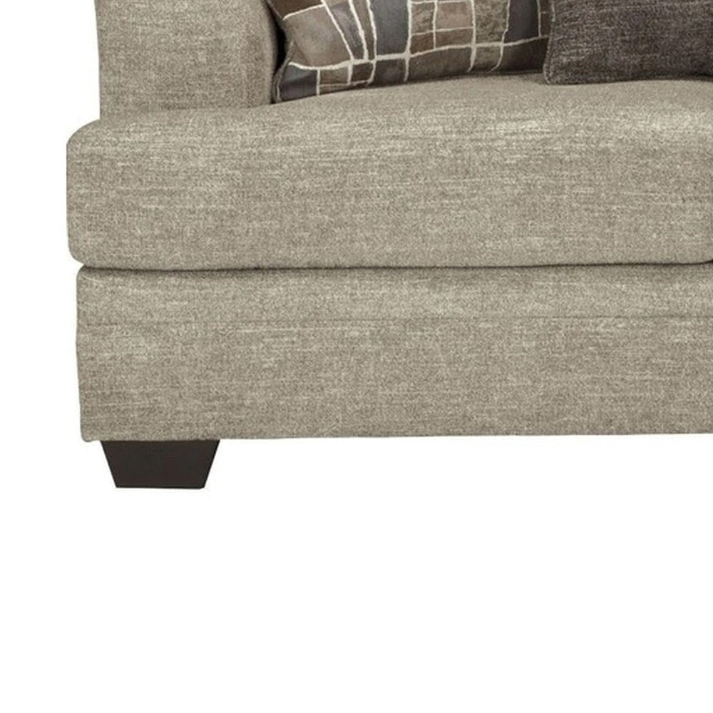 Fabric Upholstered Queen Sofa Sleeper with Tapered Legs, Gray