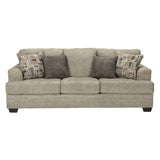 Fabric Upholstered Queen Sofa Sleeper with Tapered Legs, Gray