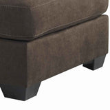 Fabric Upholstered Right Arm Facing Corner Chaise with Tufted Back, Brown