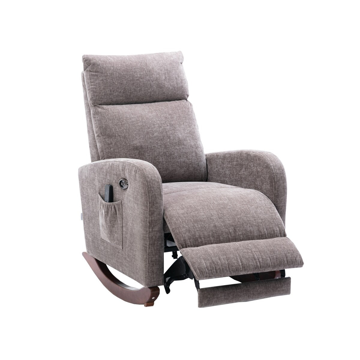 Fabric rocking chair with massage function