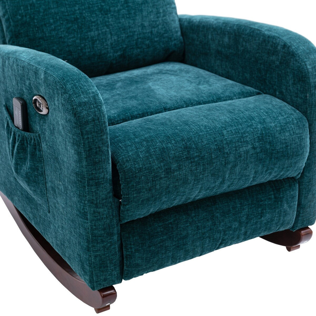 Fabric rocking chair with massage function