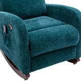 Fabric rocking chair with massage function