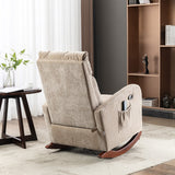 Fabric rocking chair with massage function