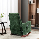 Fabric rocking chair with massage function