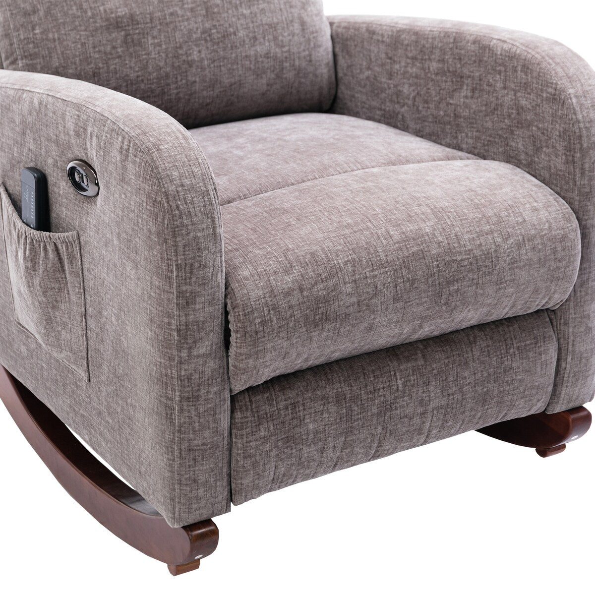 Fabric rocking chair with massage function