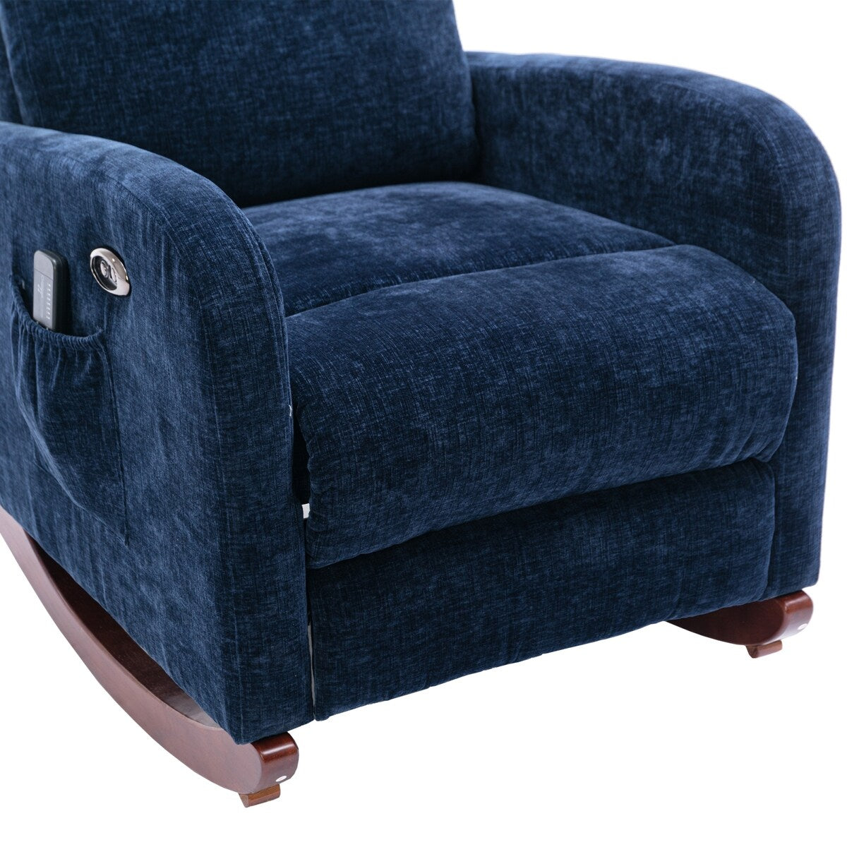 Fabric rocking chair with massage function