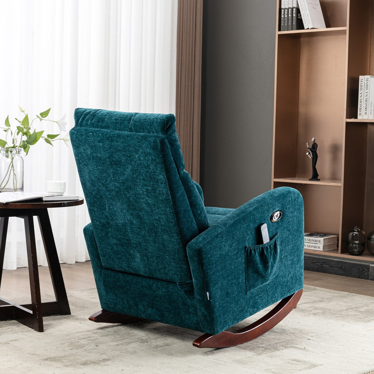 Fabric rocking chair with massage function