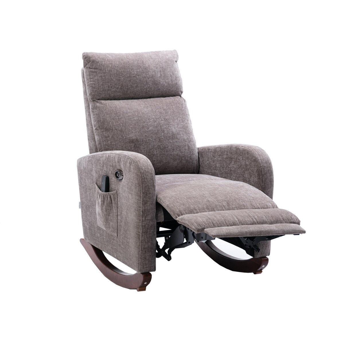 Fabric rocking chair with massage function