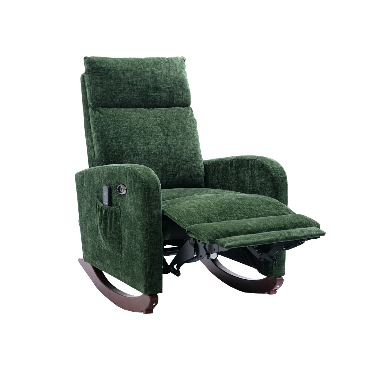 Fabric rocking chair with massage function