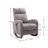 Fabric rocking chair with massage function