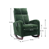 Fabric rocking chair with massage function