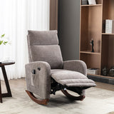 Fabric rocking chair with massage function
