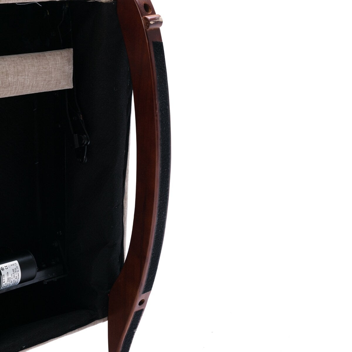 Fabric rocking chair with massage function