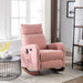 Fabric rocking chair with massage function