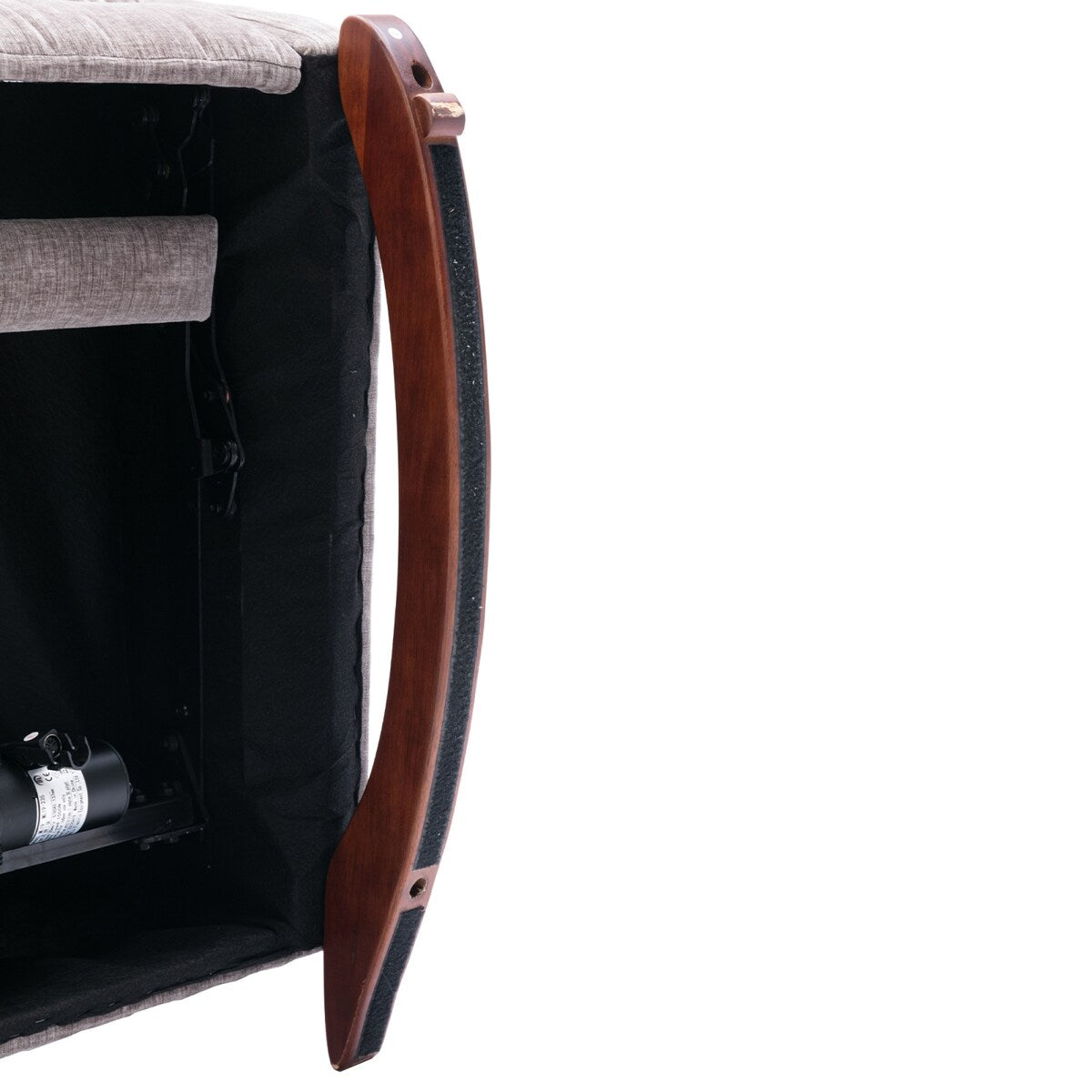 Fabric rocking chair with massage function